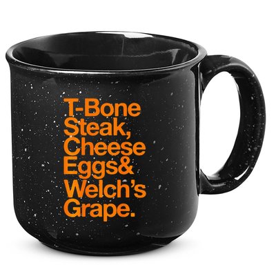 Tbone Steak Cheese Eggs And WelchS Grape Funny 15oz Campfire Ceramic Mug