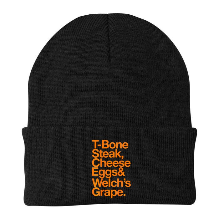 Tbone Steak Cheese Eggs And WelchS Grape Funny Beanie
