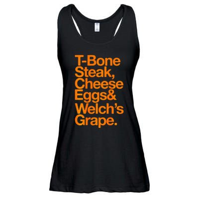 Tbone Steak Cheese Eggs And WelchS Grape Funny Ladies Essential Flowy Tank