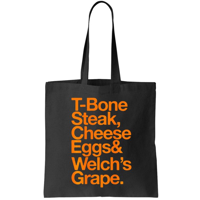 Tbone Steak Cheese Eggs And WelchS Grape Funny Bag