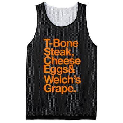 Tbone Steak Cheese Eggs And WelchS Grape Funny Mesh Reversible Basketball Jersey Tank