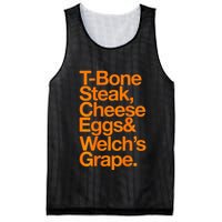 Tbone Steak Cheese Eggs And WelchS Grape Funny Mesh Reversible Basketball Jersey Tank