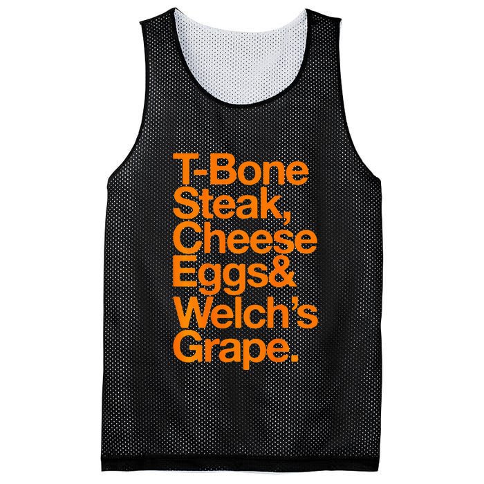 Tbone Steak Cheese Eggs And WelchS Grape Funny Mesh Reversible Basketball Jersey Tank