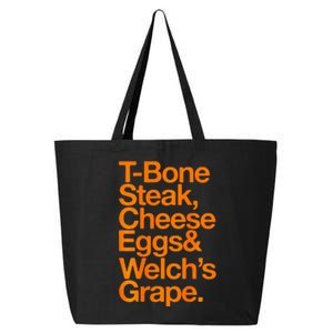 Tbone Steak Cheese Eggs And WelchS Grape Funny 25L Jumbo Tote