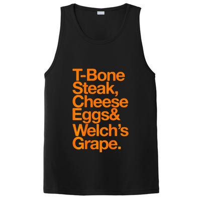Tbone Steak Cheese Eggs And WelchS Grape Funny PosiCharge Competitor Tank