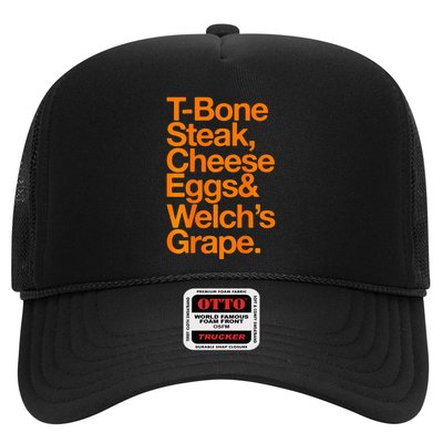 Tbone Steak Cheese Eggs And WelchS Grape Funny Trucker Hat