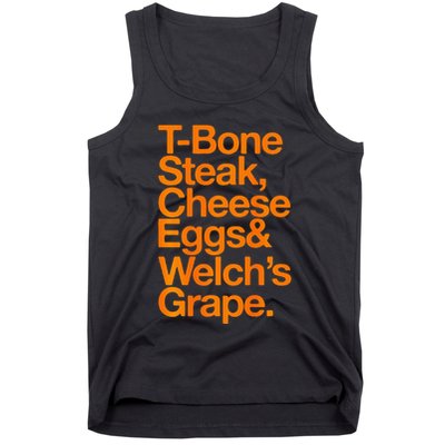 Tbone Steak Cheese Eggs And WelchS Grape Funny Tank Top