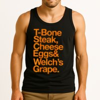 Tbone Steak Cheese Eggs And WelchS Grape Funny Tank Top
