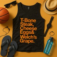 Tbone Steak Cheese Eggs And WelchS Grape Funny Tank Top