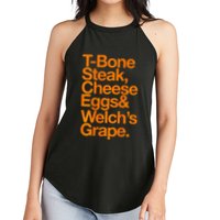Tbone Steak Cheese Eggs And WelchS Grape Funny Women's Perfect Tri Rocker Tank