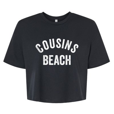 The Summer Cousins Beach I Turned Pretty College Letters Bella+Canvas Jersey Crop Tee