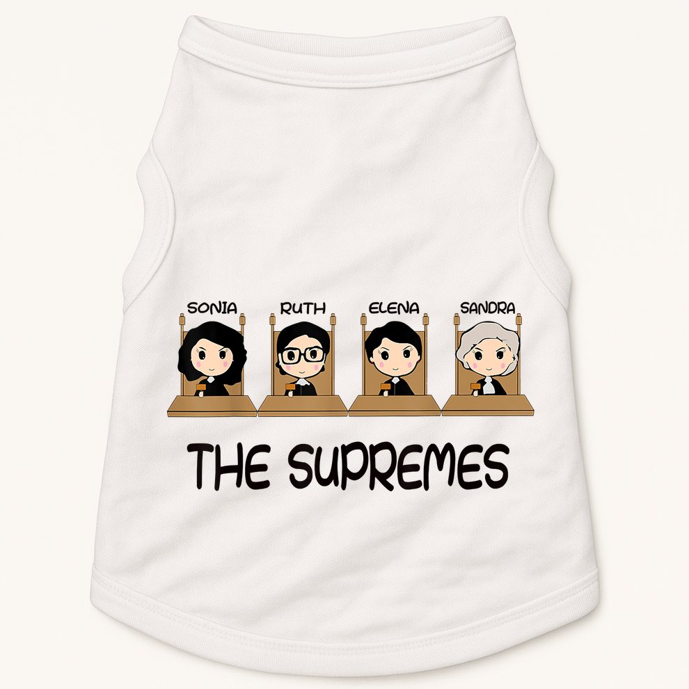 The Supreme Court Cute RBG Sonia Sotomayor Elena Kagan Sandra Lover Doggie Tank