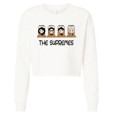 The Supreme Court Cute RBG Sonia Sotomayor Elena Kagan Sandra Lover Cropped Pullover Crew