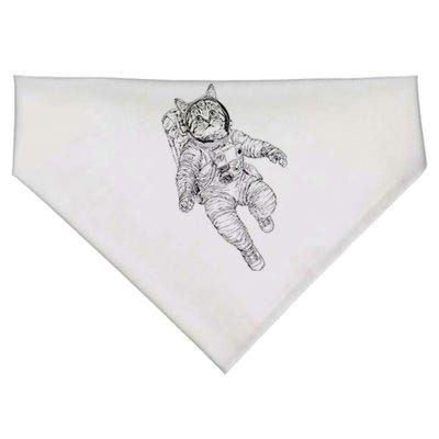 Tabby Space Cat Astronaut Kitty Graphic USA-Made Doggie Bandana