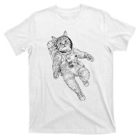 Tabby Space Cat Astronaut Kitty Graphic T-Shirt