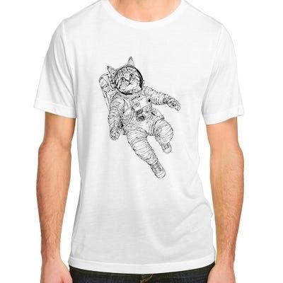 Tabby Space Cat Astronaut Kitty Graphic Adult ChromaSoft Performance T-Shirt