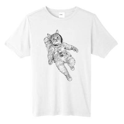 Tabby Space Cat Astronaut Kitty Graphic Tall Fusion ChromaSoft Performance T-Shirt