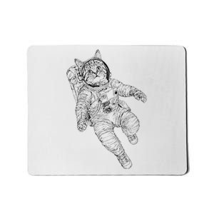 Tabby Space Cat Astronaut Kitty Graphic Mousepad