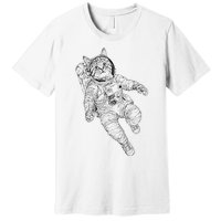 Tabby Space Cat Astronaut Kitty Graphic Premium T-Shirt