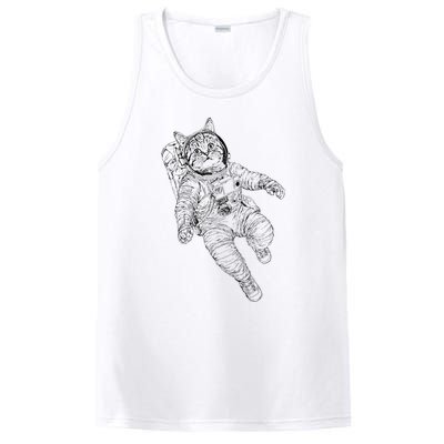 Tabby Space Cat Astronaut Kitty Graphic PosiCharge Competitor Tank