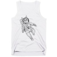 Tabby Space Cat Astronaut Kitty Graphic Tank Top