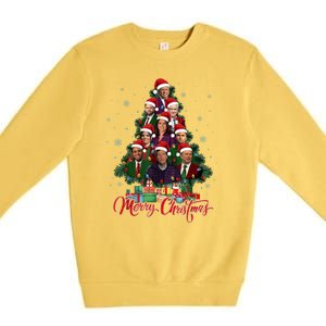 Trump Supporter Christmas Tree Dream Team Daddys Home 45 47 Premium Crewneck Sweatshirt