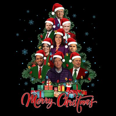 Trump Supporter Christmas Tree Dream Team Daddys Home 45 47 T-Shirt