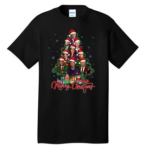 Trump Supporter Christmas Tree Dream Team Daddys Home 45 47 Tall T-Shirt