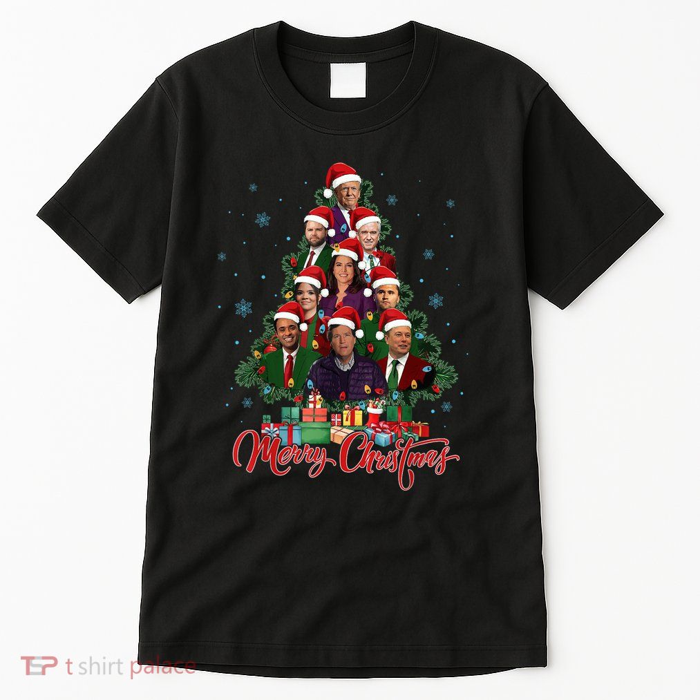 Trump Supporter Christmas Tree Dream Team Daddys Home 45 47 Tall T-Shirt