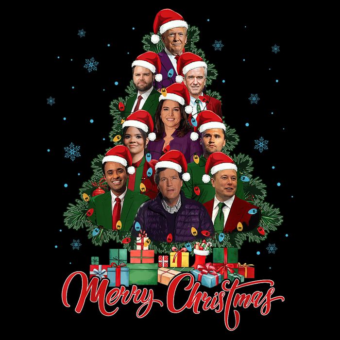 Trump Supporter Christmas Tree Dream Team Daddys Home 45 47 7-Panel Snapback Hat