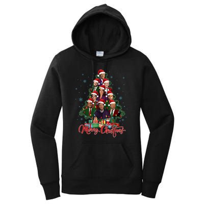 Trump Supporter Christmas Tree Dream Team Daddys Home 45 47 Women's Pullover Hoodie