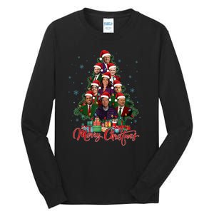 Trump Supporter Christmas Tree Dream Team Daddys Home 45 47 Tall Long Sleeve T-Shirt