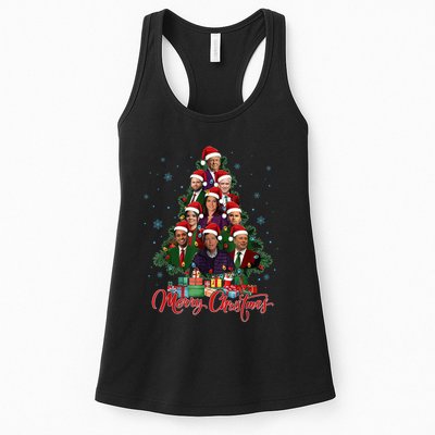 Trump Supporter Christmas Tree Dream Team Daddys Home 45 47 Womens Tank Top