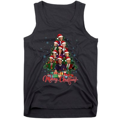 Trump Supporter Christmas Tree Dream Team Daddys Home 45 47 Tank Top