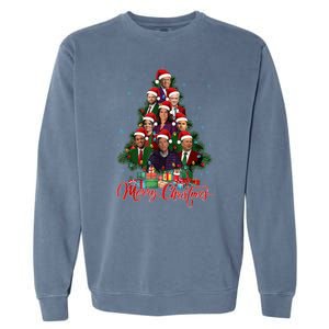 Trump Supporter Christmas Tree Dream Team Daddys Home 45 47 Garment-Dyed Sweatshirt