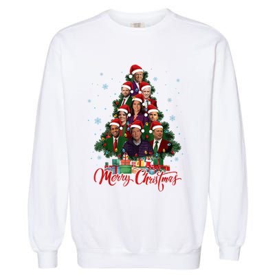 Trump Supporter Christmas Tree Dream Team Daddys Home 45 47 Garment-Dyed Sweatshirt