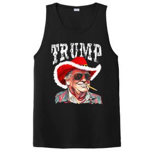 Trump Santa Cowboy Hat Christmas Texas Western Howdy Xmas PosiCharge Competitor Tank