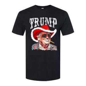 Trump Santa Cowboy Hat Christmas Texas Western Howdy Xmas Softstyle CVC T-Shirt