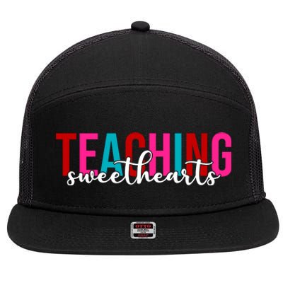 Teaching Sweethearts Colorful Teacher 7 Panel Mesh Trucker Snapback Hat