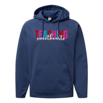 Teaching Sweethearts Colorful Teacher Performance Fleece Hoodie