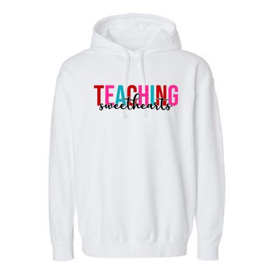 Teaching Sweethearts Colorful Teacher Garment-Dyed Fleece Hoodie