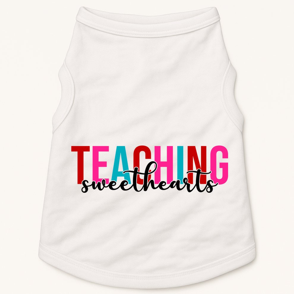 Teaching Sweethearts Colorful Teacher Doggie Tank