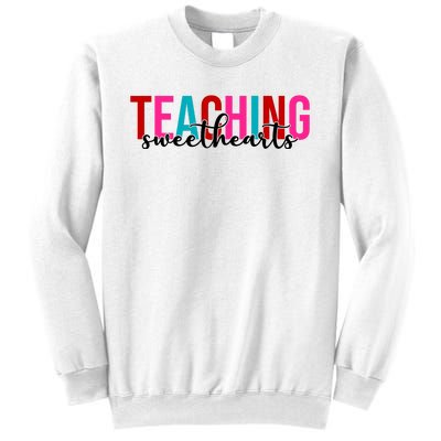 Teaching Sweethearts Colorful Teacher Sweatshirt