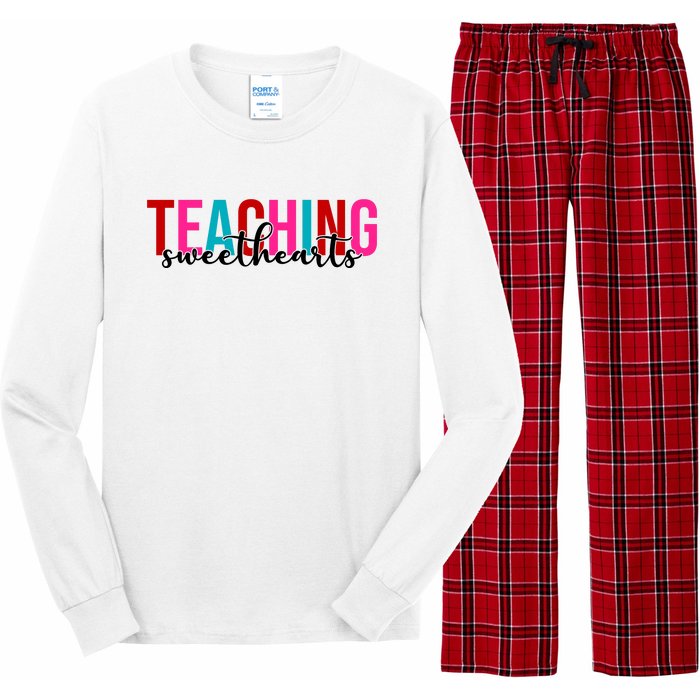 Teaching Sweethearts Colorful Teacher Long Sleeve Pajama Set