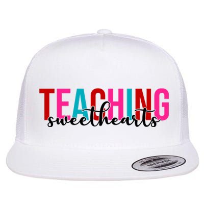 Teaching Sweethearts Colorful Teacher Flat Bill Trucker Hat