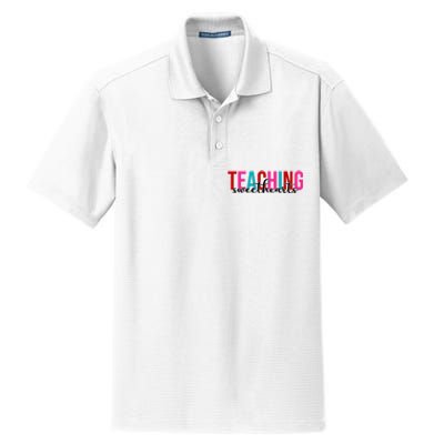 Teaching Sweethearts Colorful Teacher Dry Zone Grid Polo