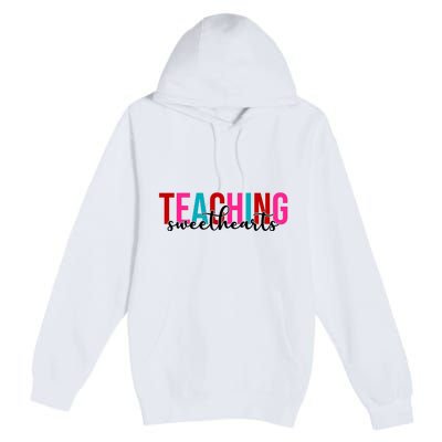 Teaching Sweethearts Colorful Teacher Premium Pullover Hoodie