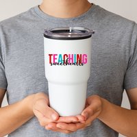Teaching Sweethearts Colorful Teacher Tumbler