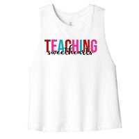 Teaching Sweethearts Colorful Teacher Women's Racerback Cropped Tank