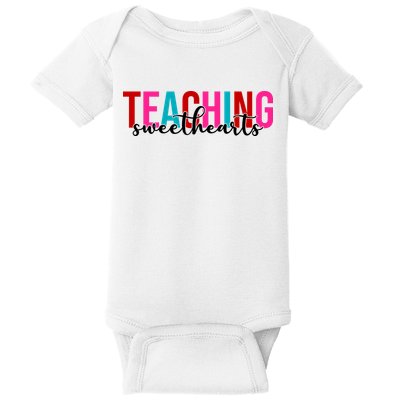 Teaching Sweethearts Colorful Teacher Baby Bodysuit